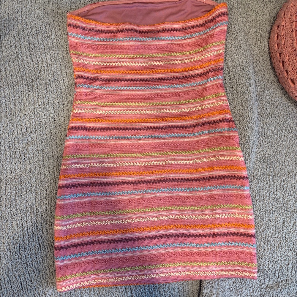 White Fox Boutique Pink and Purple Striped Mini Dress - Picture 6 of 7